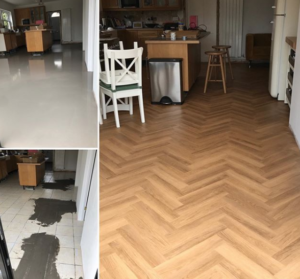 Amtico Flooring over Ceramic Tiles Cambridge