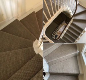 Sisal carpet on stairs