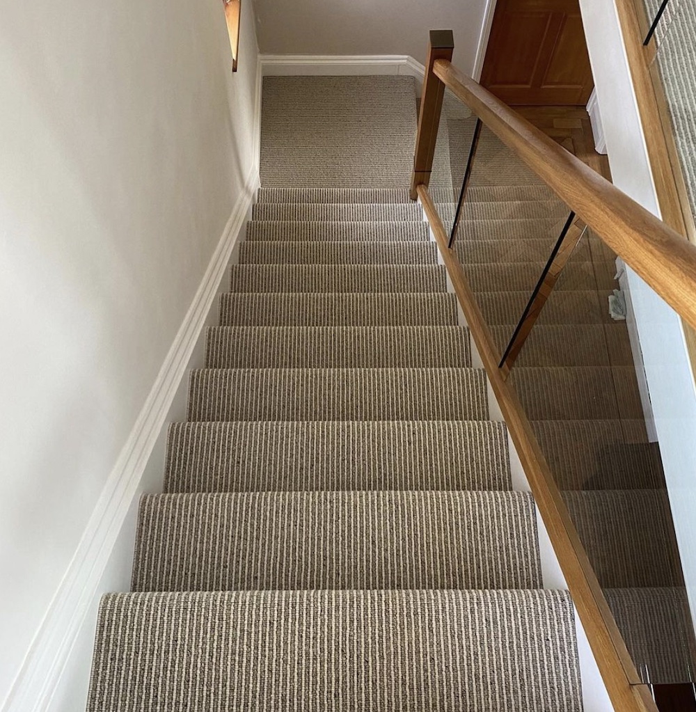 Stair carpet supplied and fitted by Floor Coverings Cambridge